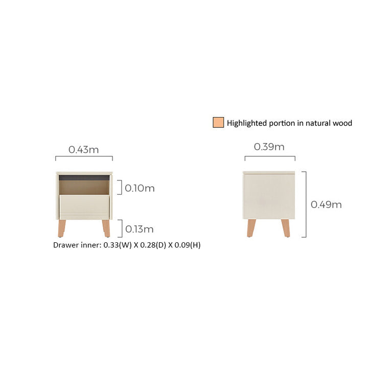 FABIAN Cream Nightstand