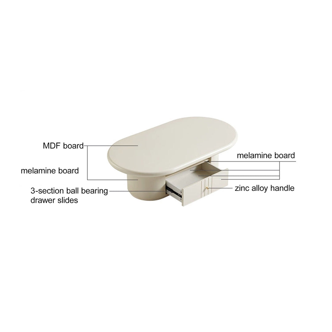 MILES Rounded Coffee Table