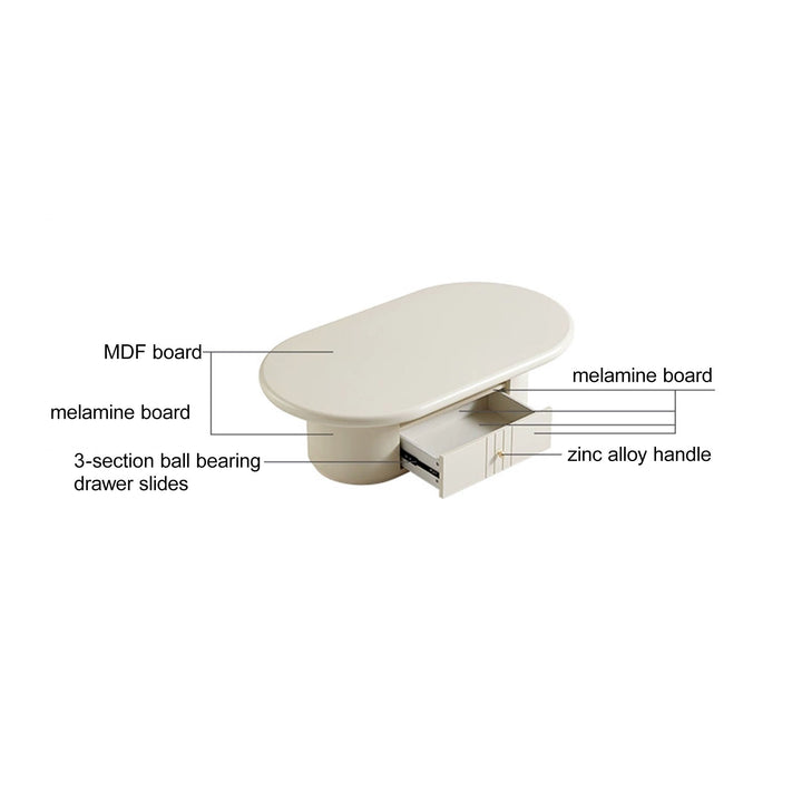 MILES Rounded Coffee Table