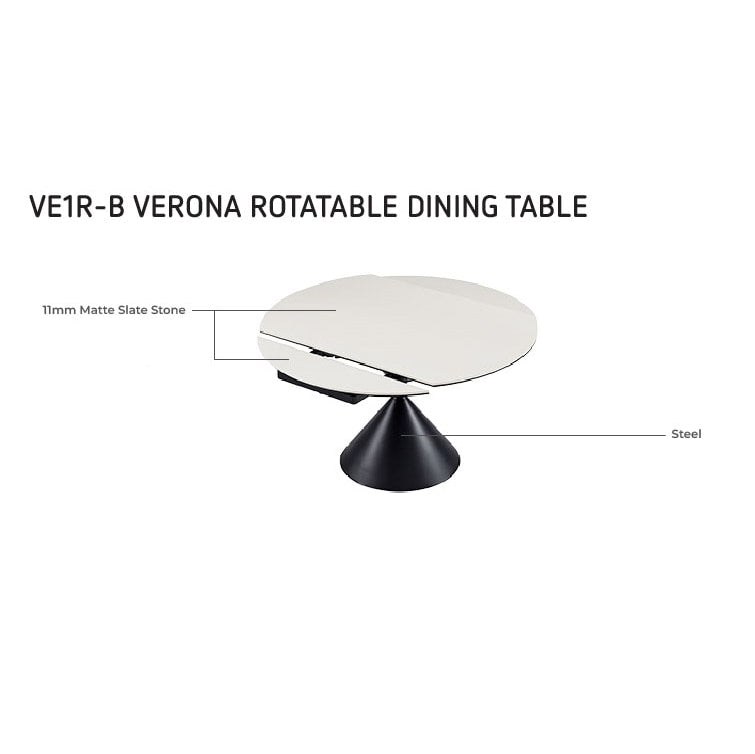 CASSIUS Black & White Dining Table