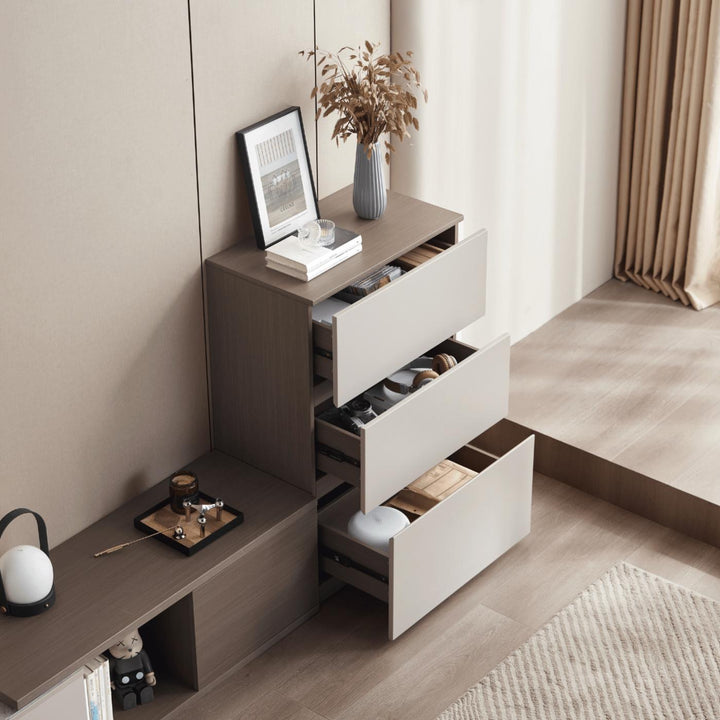 CLARA 3 Drawers Grey Chest