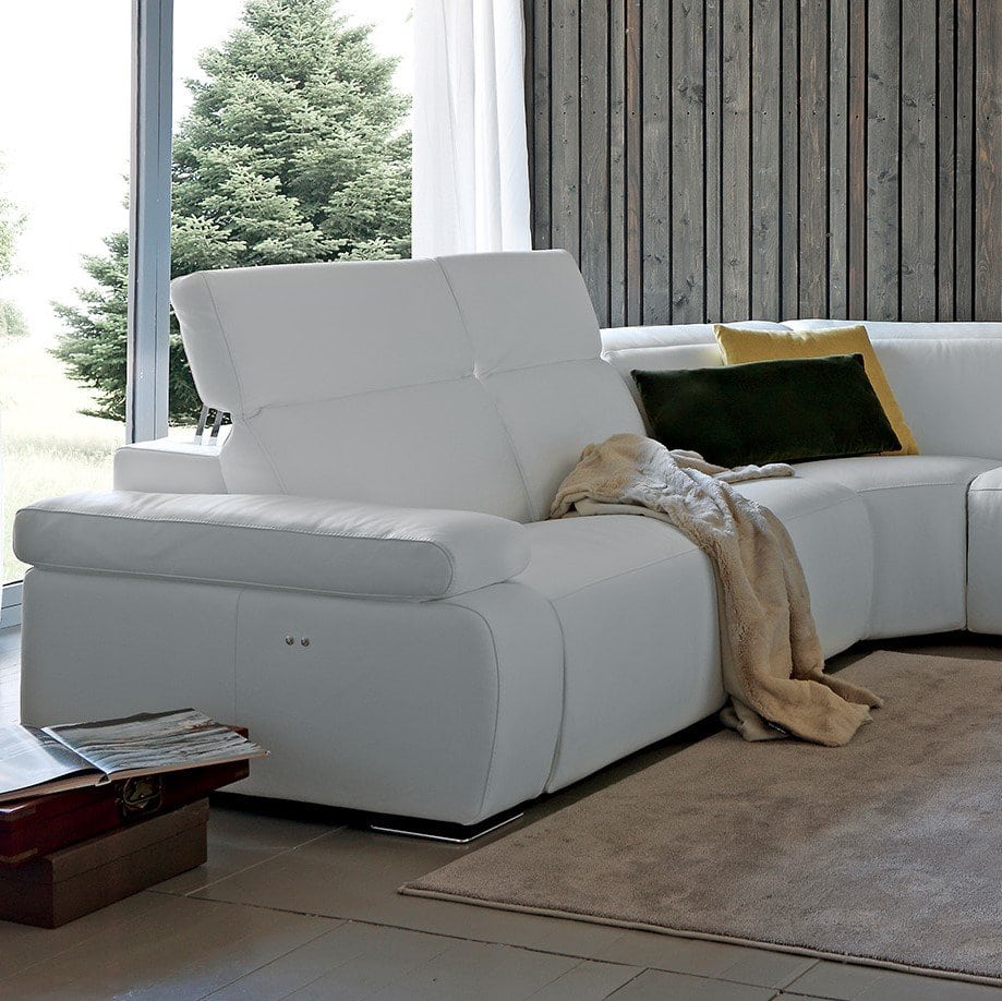 HYDING Full Leather Power Motion Sectional - NT Concepts Italia