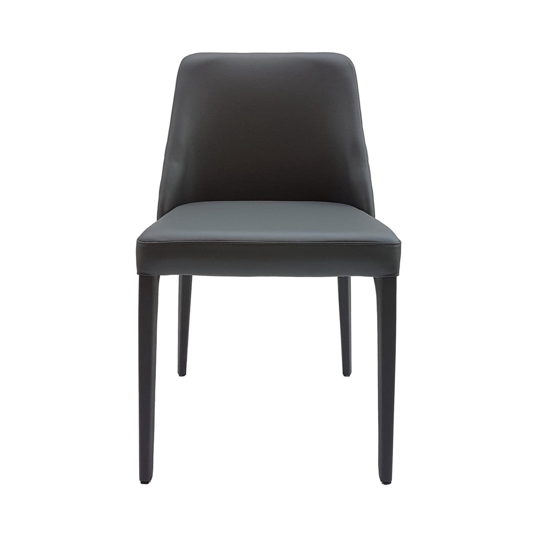 POLLY Full Leather Dining Chair - Bellini Grey