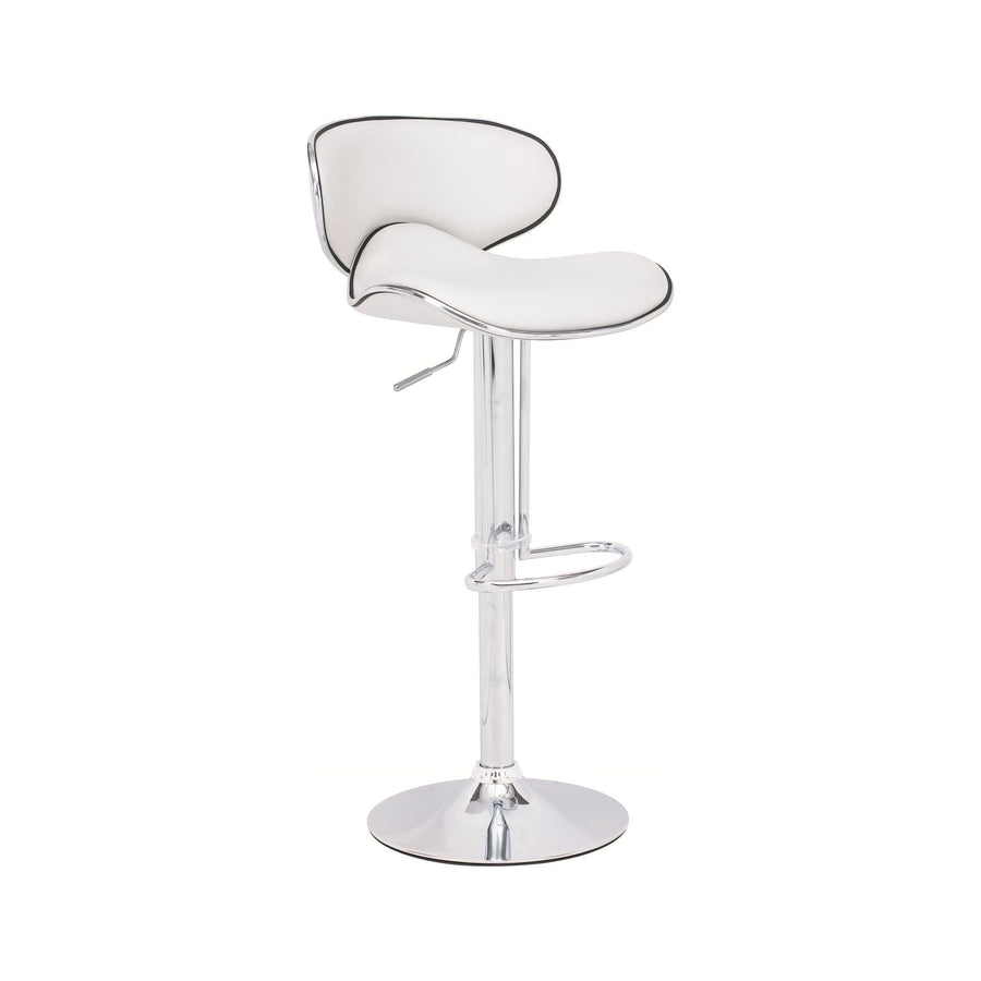 PRAHA Leather Bar Stool White