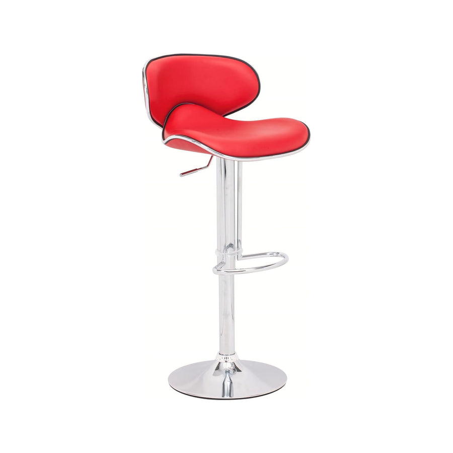 PRAHA Leather Bar Stool Red