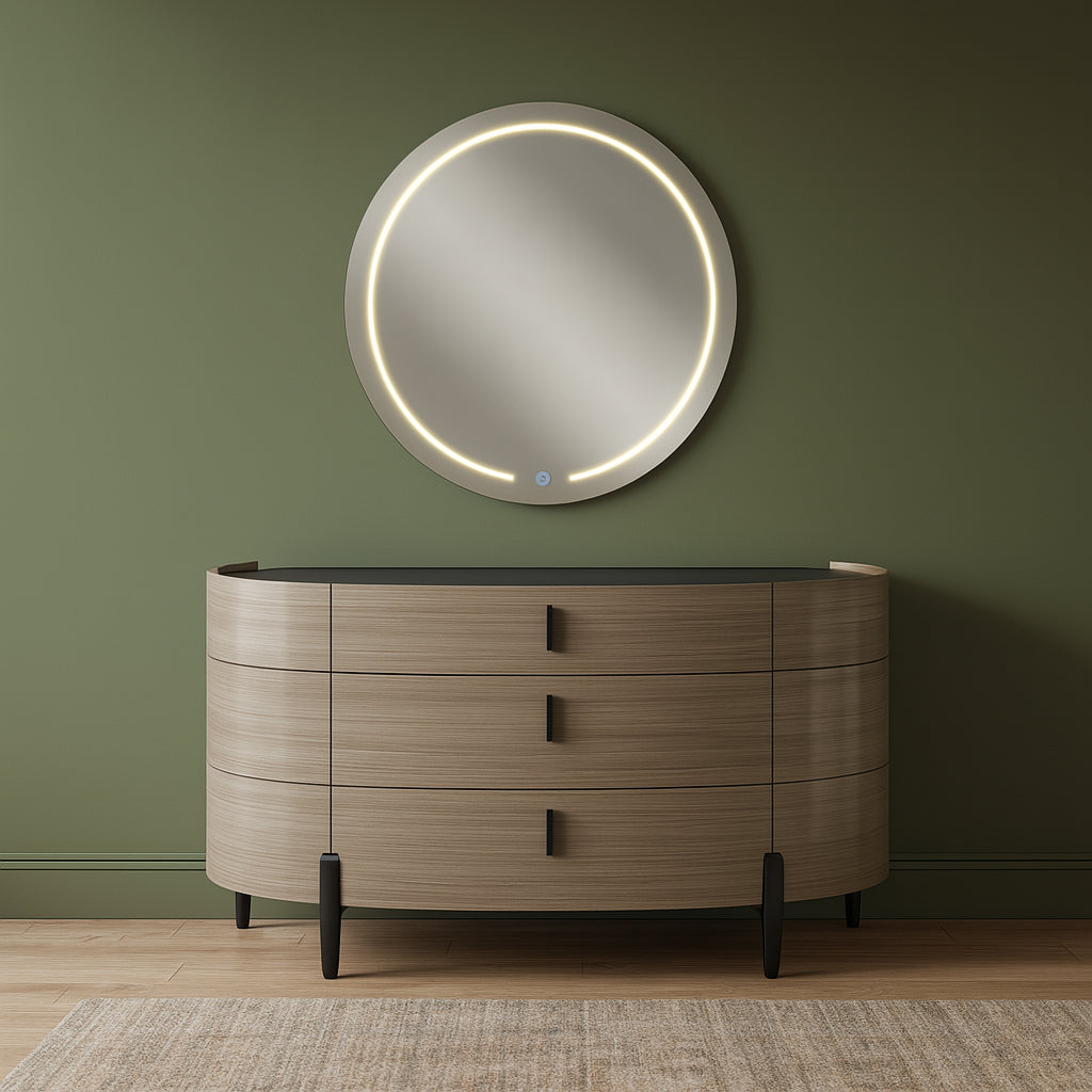 BROOKS Modern Round LED Vanity Mirror