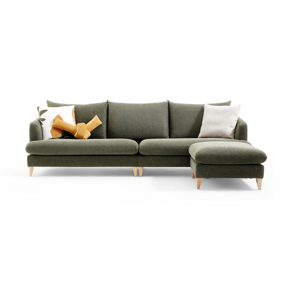 HAVENWOOD Fabric Sectional Sofa Green