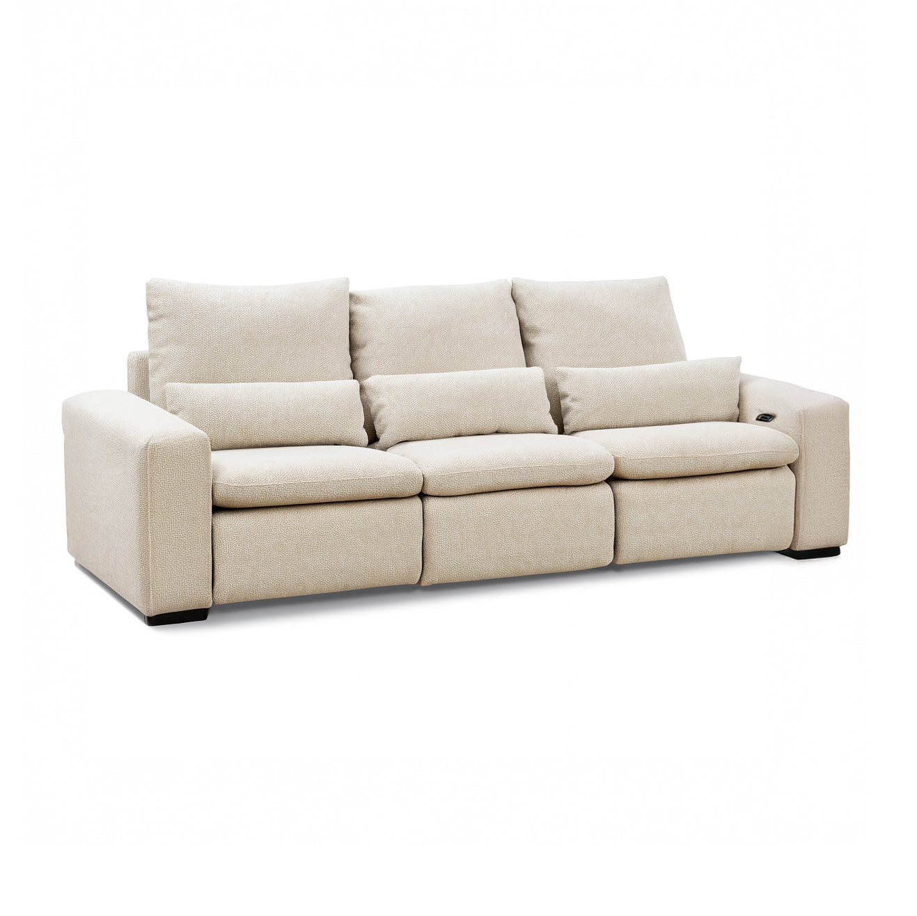 rila 0813 RIVANO Beige Power Motion Sofa – 3 Seaters – Home Quarters