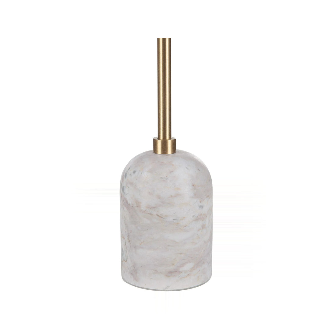 A white and gold candle holder made of iron, isolated on a white background.