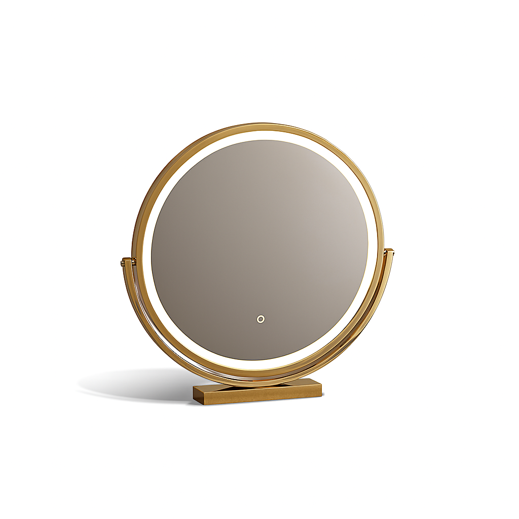 VIRELLE Gold Framed Makeup Mirror with Touch Control