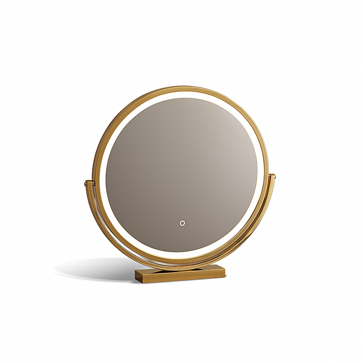 VIRELLE Gold Framed Makeup Mirror with Touch Control