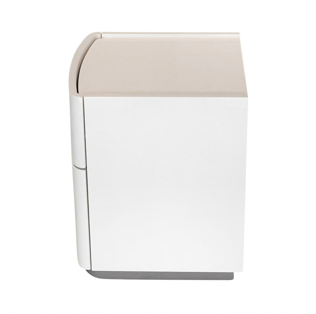 LUMIA Gloss White Nightstand