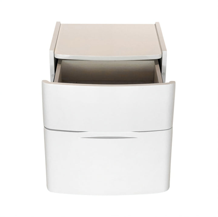 LUMIA Gloss White Nightstand