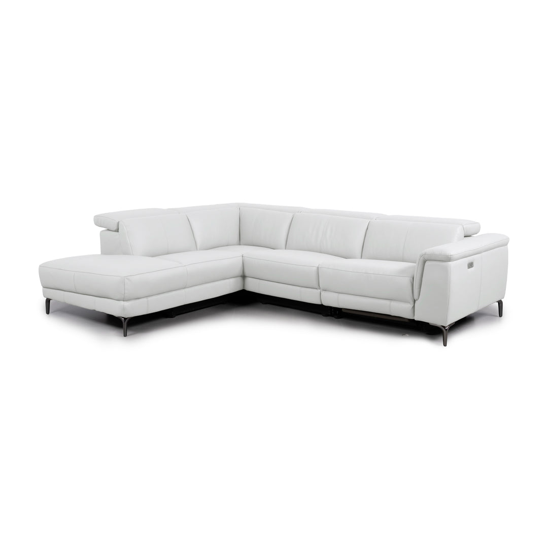 ANDERSON Taupe Leather Sectional Sofa