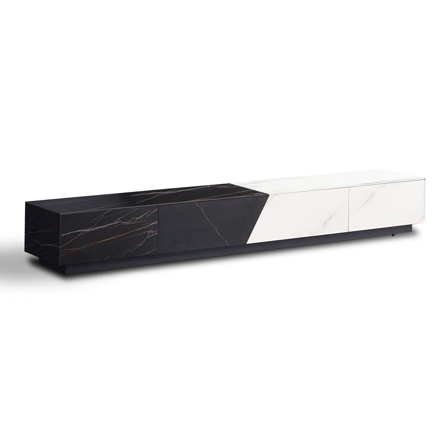 AGIM Black & White Ceramic TV Stand
