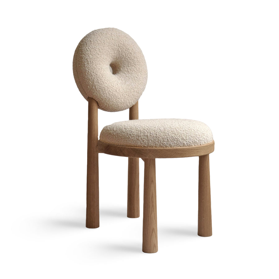MIA Beige Boucle Fabric Dining Chair