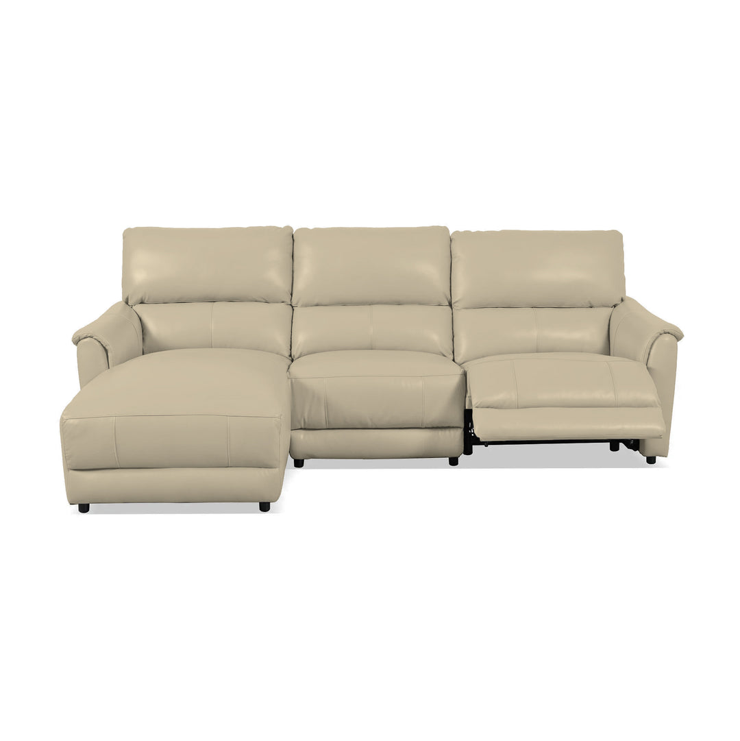 EMILIA Eggshell Sectional with Power Motion