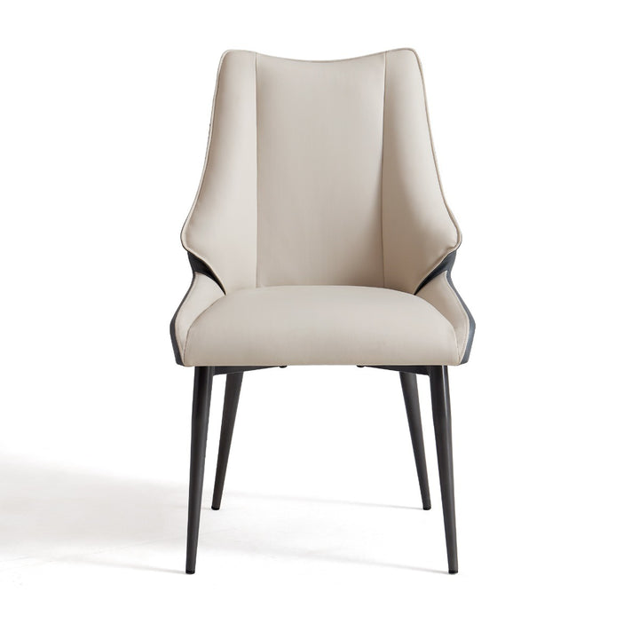 SAVINO Sleek Two-Tone Leathaire Chair with Sturdy Frame