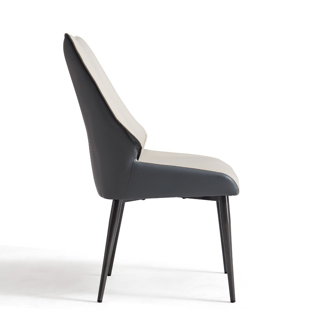SAVINO Sleek Two-Tone Leathaire Chair with Sturdy Frame