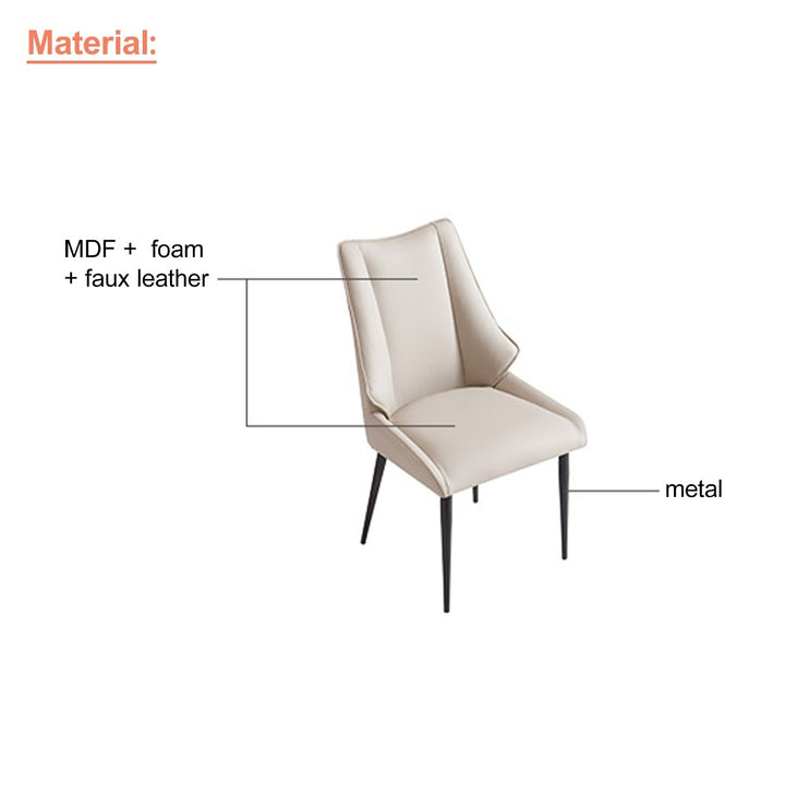 SAVINO Sleek Two-Tone Leathaire Chair with Sturdy Frame