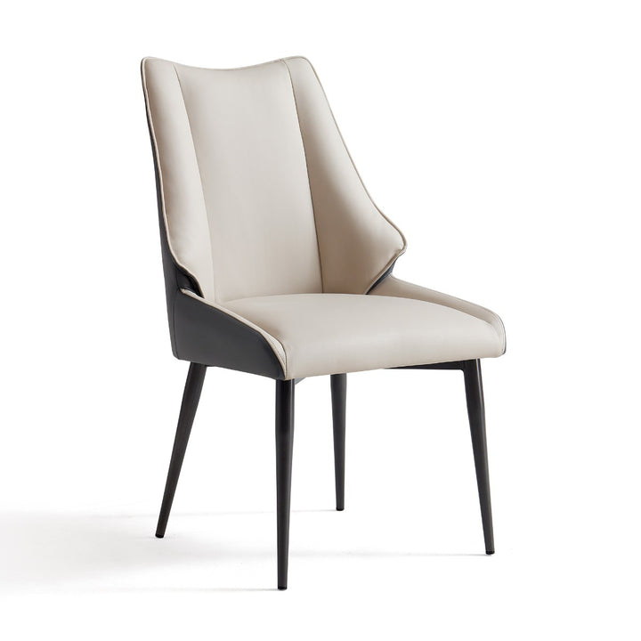 SAVINO Sleek Two-Tone Leathaire Chair with Sturdy Frame