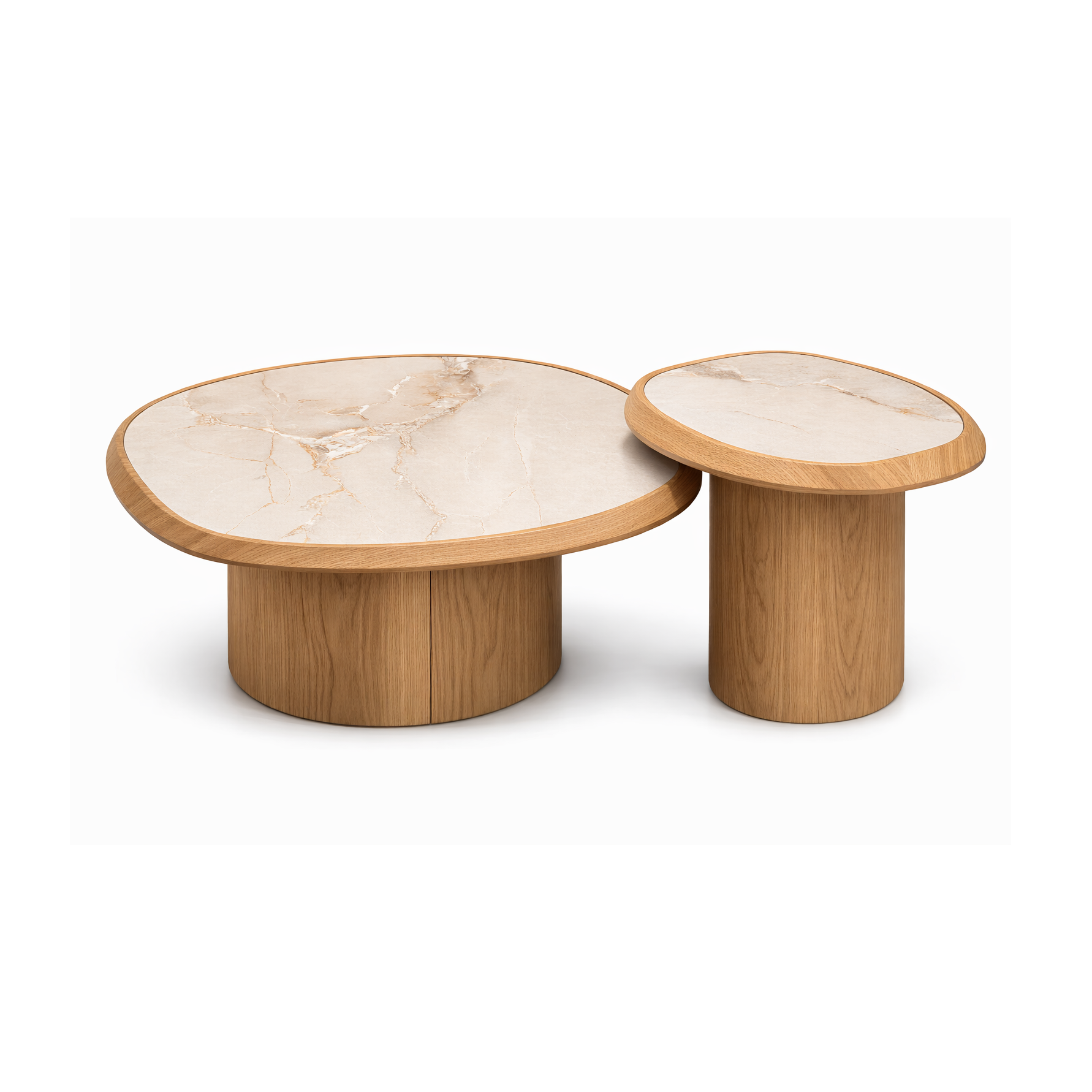 その他 POTTERY  TABLE ULRIKA Organic Ceramic Coffee Table Set – Home Quarters Furnishings