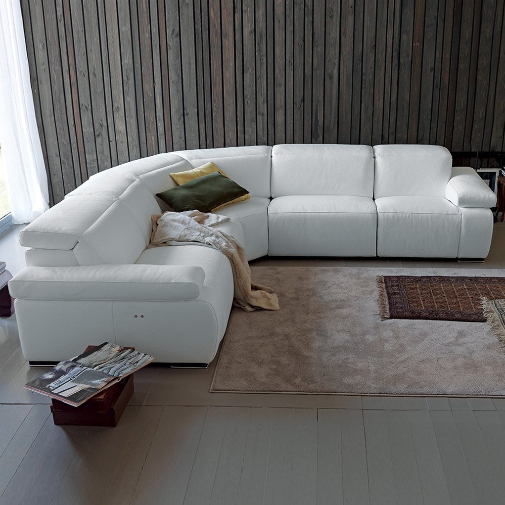 HYDING Full Leather Power Motion Sectional - NT Concepts Italia