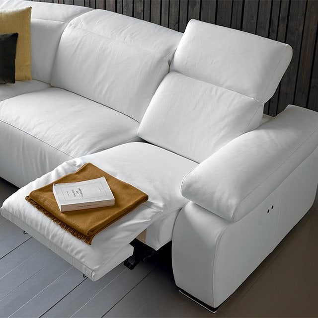 HYDING Full Leather Power Motion Sectional - NT Concepts Italia