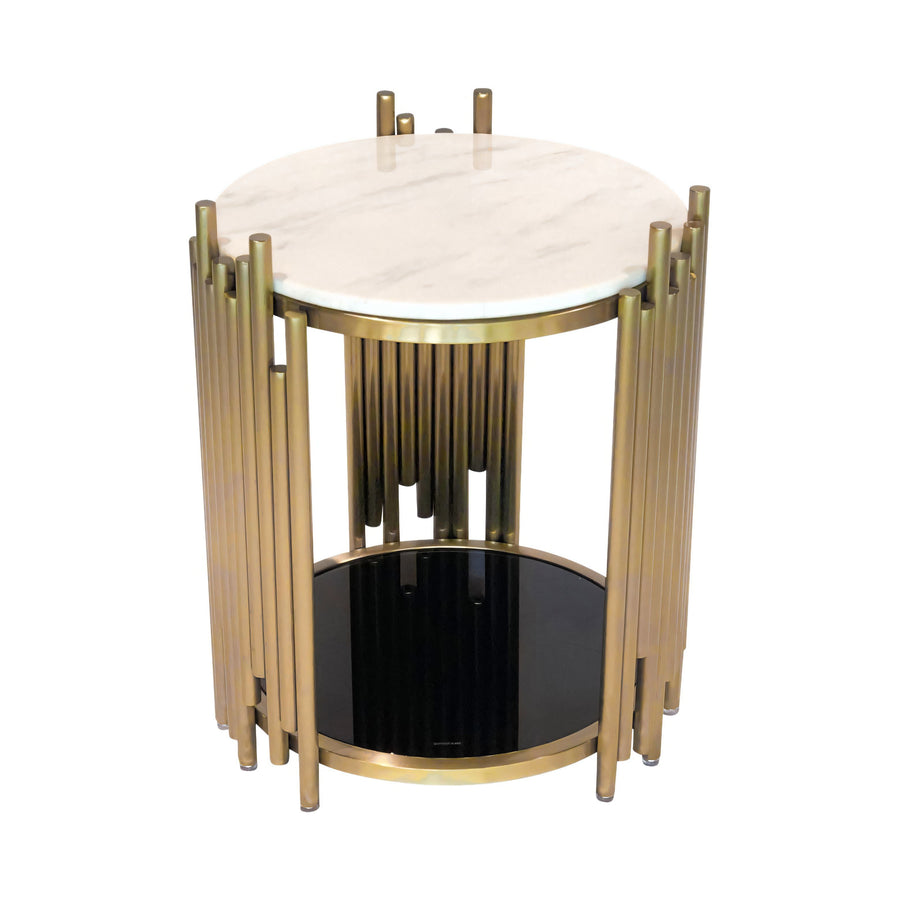 DYNASTY Faux Marble Side Table