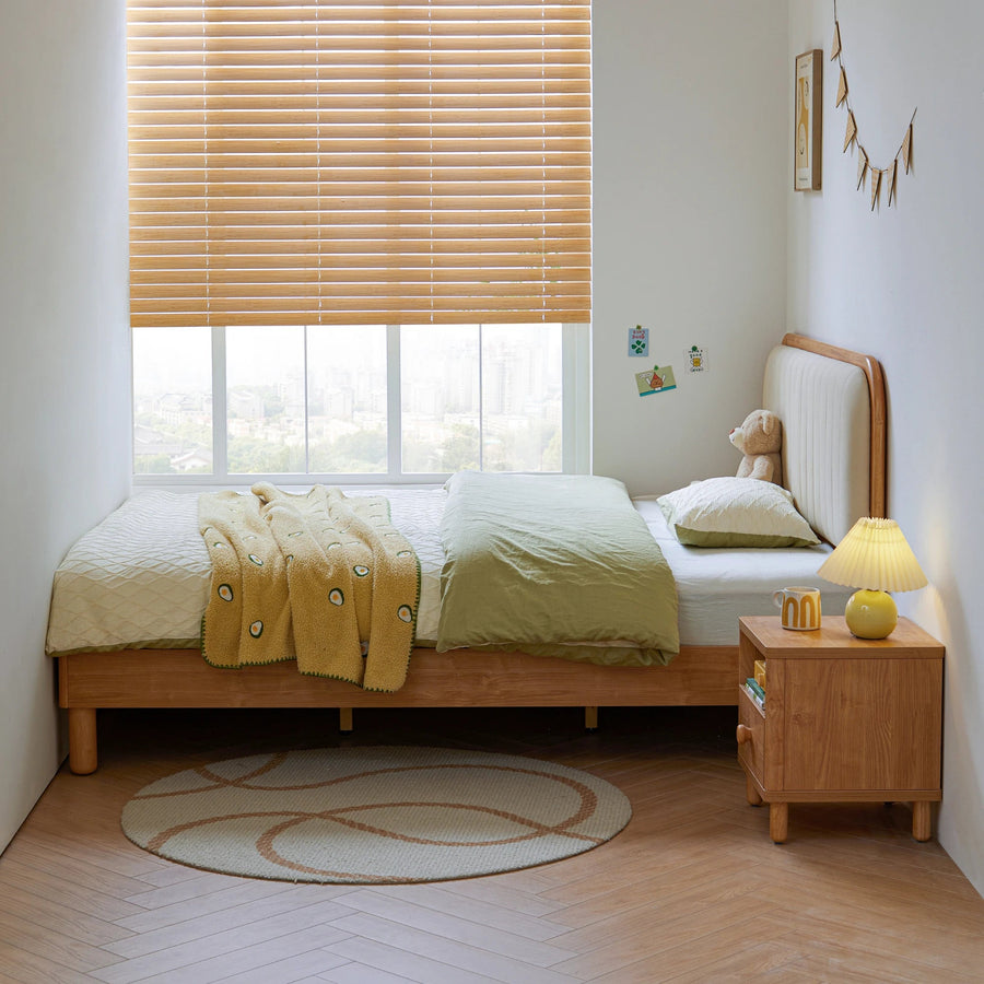 KUCHING Wood Color Children's Queen Bed