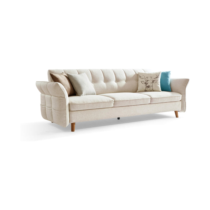 LILA Beige Sectional Sofa Bed