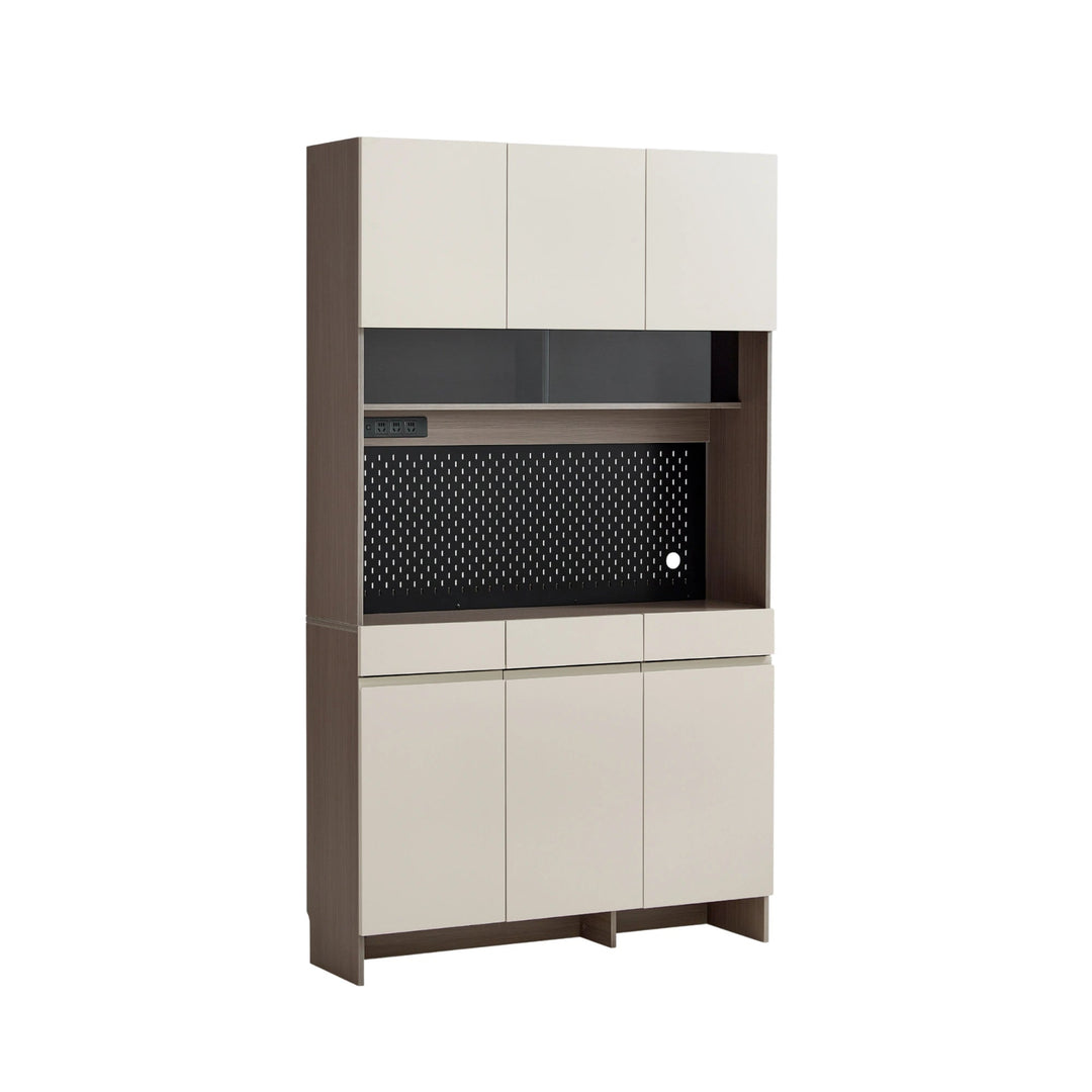 CAPE Three Door Coffee Color Shoe Cabinet
