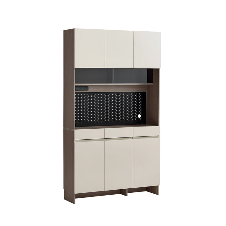 CAPE Three Door Coffee Color Shoe Cabinet