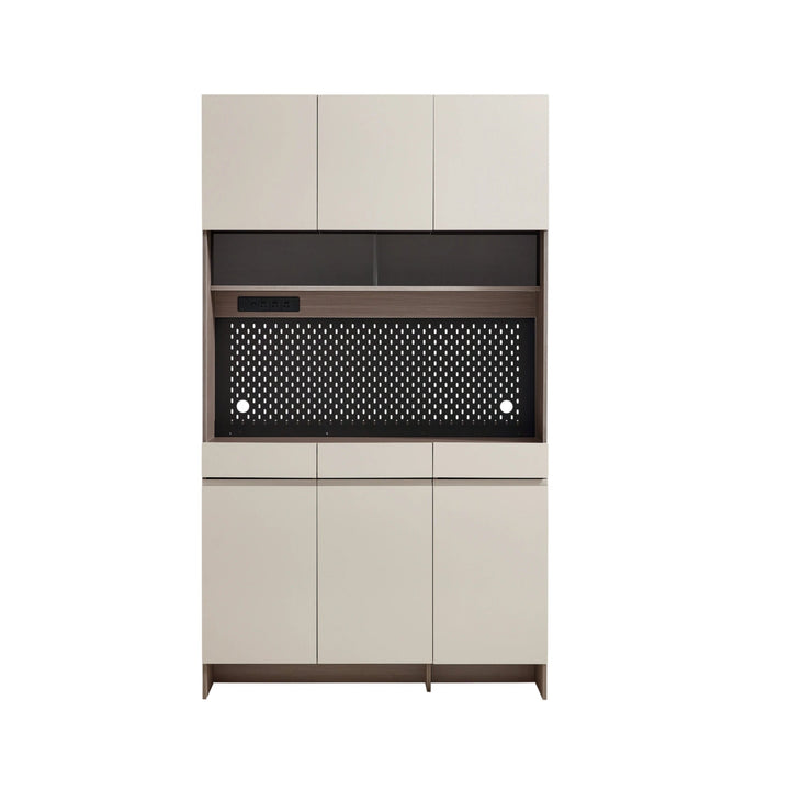 CAPE Three Door Coffee Color Shoe Cabinet