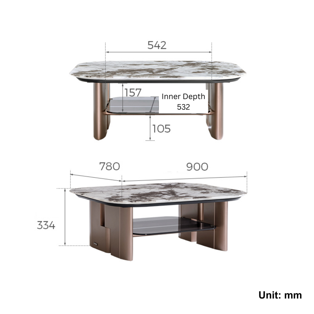 KENDRA Golden Tea Table