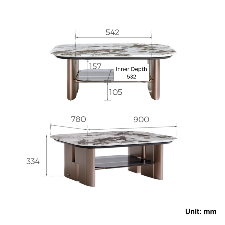 KENDRA Golden Tea Table