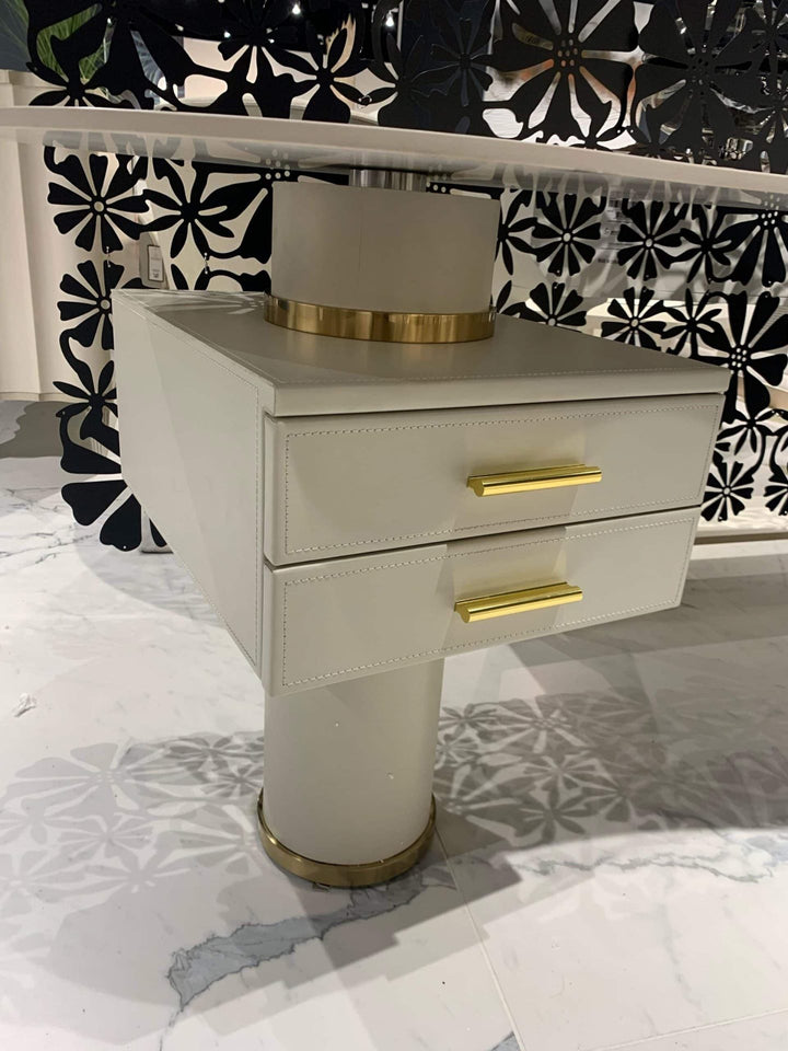 ANTHONY Ceramic Desk With Cabinet