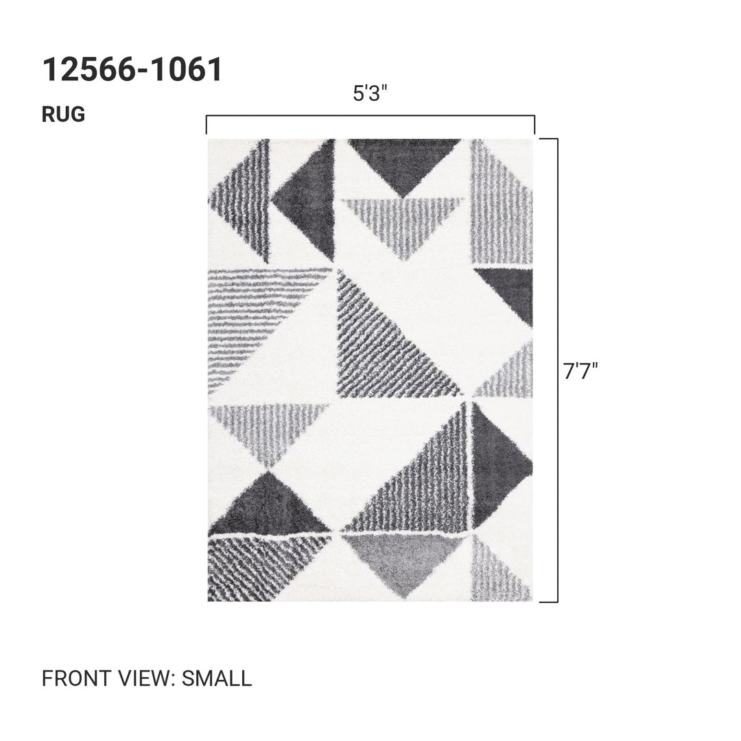 KALA Grey White, Geometric Rug