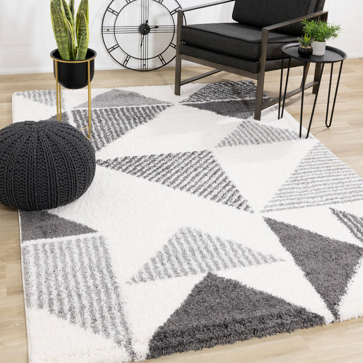 KALA Grey White, Geometric Rug