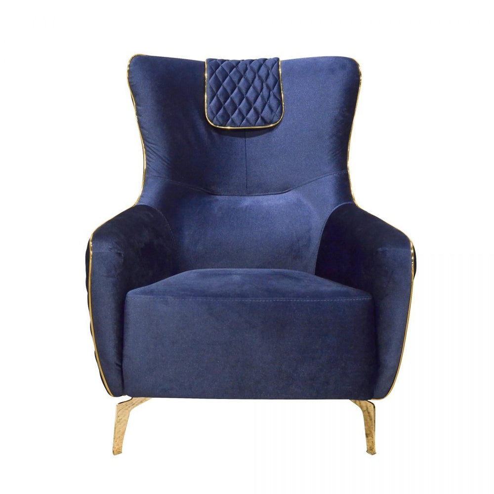 PICCASO Blue Velvet Accent Chair