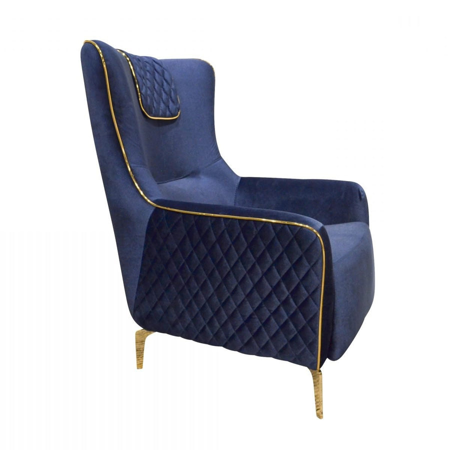 PICCASO Blue Velvet Accent Chair