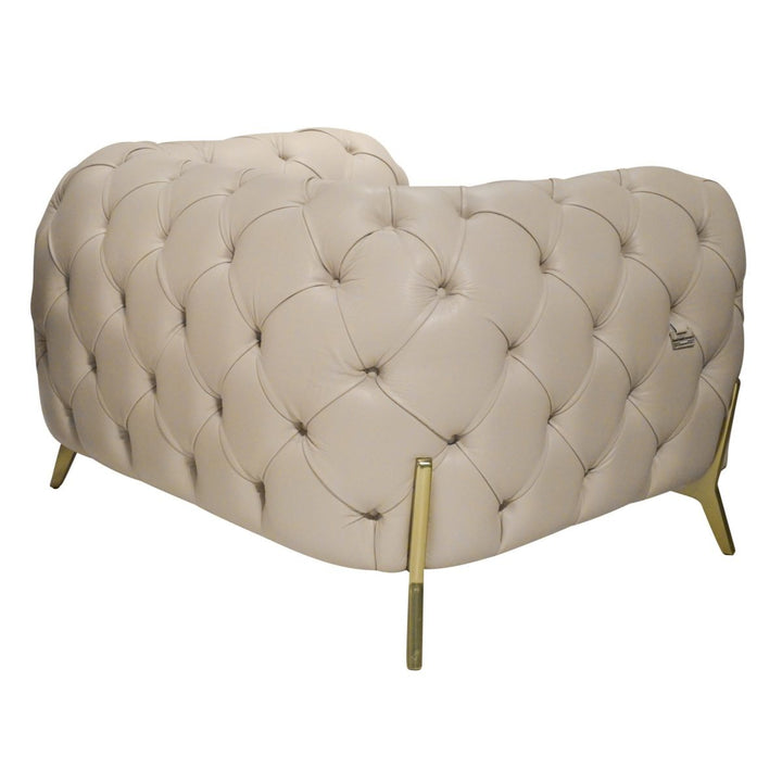 BATAL Tufted Full Leather 1 Seater Sofa – NT Concepts Italia