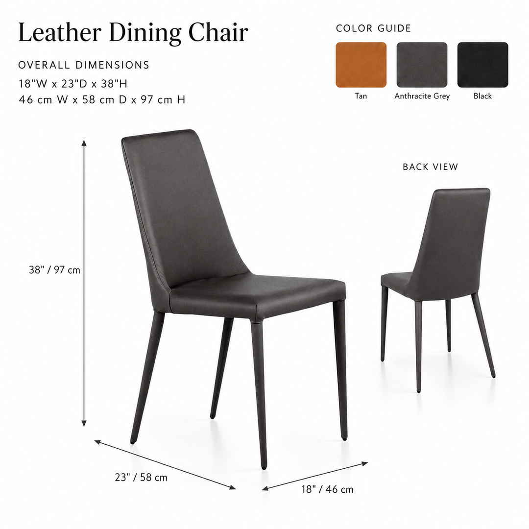 ALEO Leather Dining Chair - Bellini