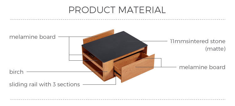 PRUSSIA Warm Wood Color Coffee Table