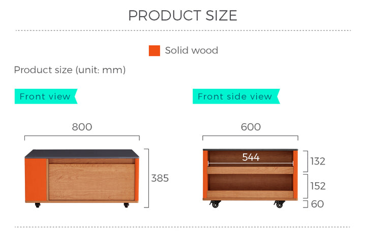 PRUSSIA Warm Wood Color Coffee Table