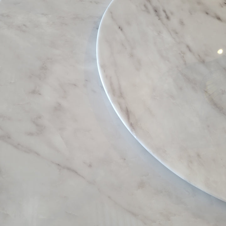 FLORA Grey Faux Marble Dining Table