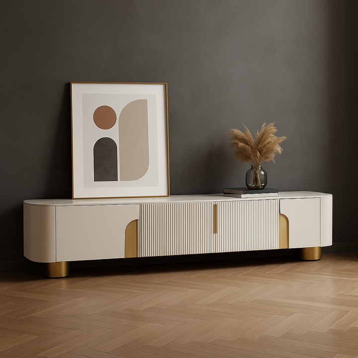 LUCERA Italian-Inspired Wave Design TV Unit