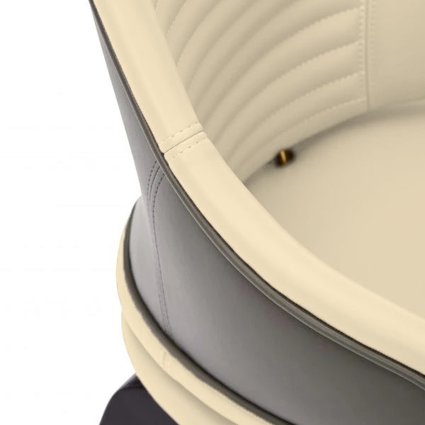 DAMIAN High Back Beige Dining Chair