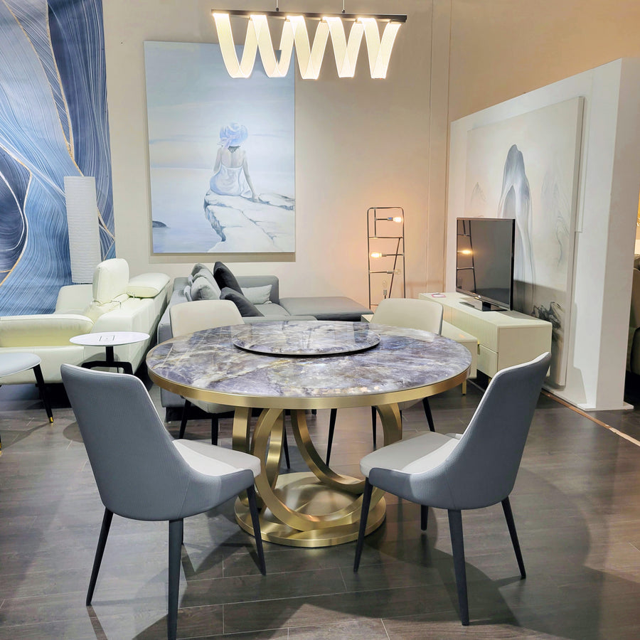 AURELIA Faux Marble Dining Table