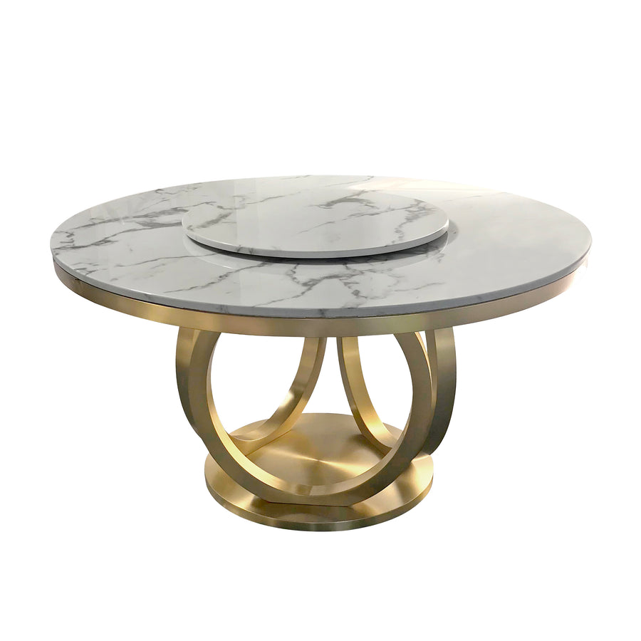 AURELIA Faux Marble Dining Table